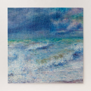 Blue Seascape door Renoir Impressionist Painting Legpuzzel