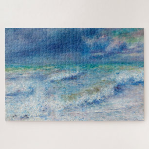 Blue Seascape door Renoir Impressionist Painting Legpuzzel