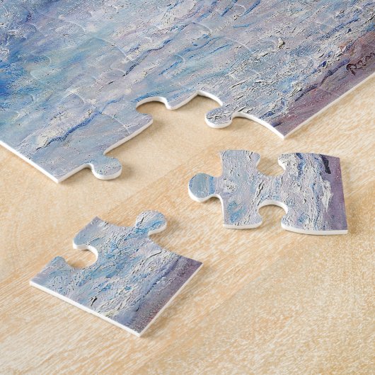 Blue Seascape door Renoir Impressionist Painting Legpuzzel (Zijkant)