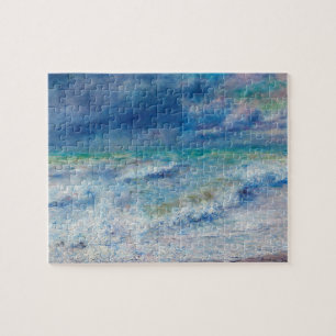 Blue Seascape door Renoir Impressionist Painting Legpuzzel