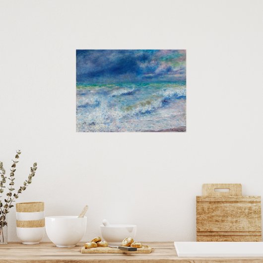 Blue Seascape door Renoir Impressionist Painting Poster (Keuken)