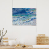 Blue Seascape door Renoir Impressionist Painting Poster (Keuken)