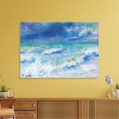 Blue Seascape van Renoir Canvas Afdruk (Insitu (Woonkamer))