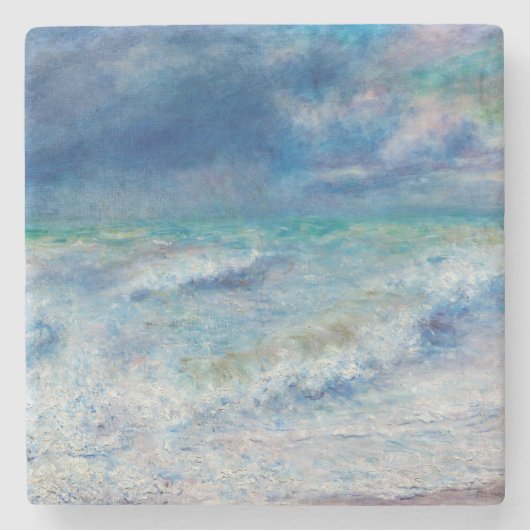 Blue Seascape van Renoir Stenen Onderzetter (Voorkant)