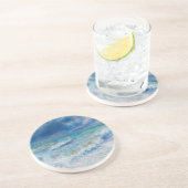 Blue Seascape van Renoir Zandsteen Onderzetter (Zijkant)