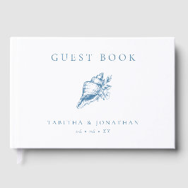  Blue Seashell Beach bruiloft Gastenboek