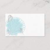 Blue Seashell Beach trouwplaats kaarten Plaatskaartje (Achterkant)