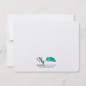 Blue Seashell Beach Weddenschap Save the Date (Achterkant)