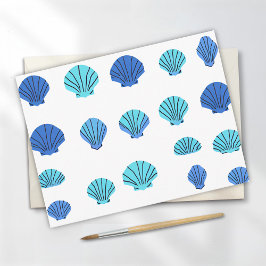 Blue Seashell Briefkaart