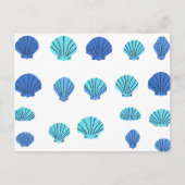 Blue Seashell Briefkaart (Voorkant)