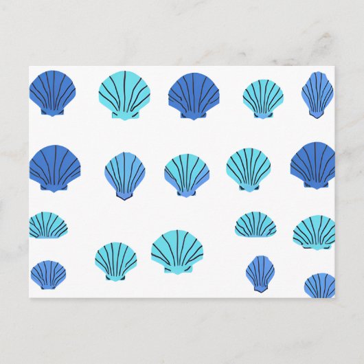 Blue Seashell Briefkaart (Voorkant)