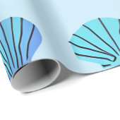 Blue Seashell Cadeaupapier (Rol Hoek)
