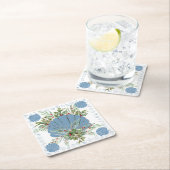 Blue Seashell Coastal Christmas Kartonnen Onderzetters (Insitu)