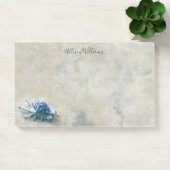 Blue Seashell Coastal Monogrammed Name 10x6 Post-it® Notes (Kantoor)