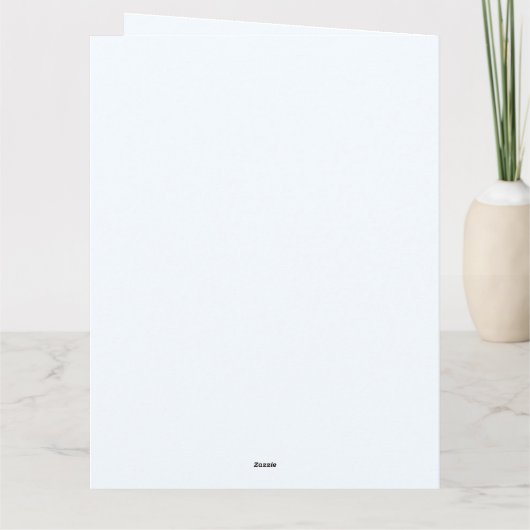 Blue Seashell Folded Card | Custom Name Kaart (Achterkant)