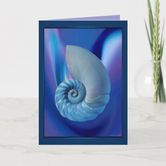 Blue Seashell-Kaart Kaart (Voorkant)
