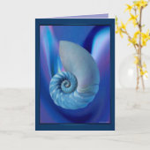 Blue Seashell-Kaart Kaart (Gele Bloem)