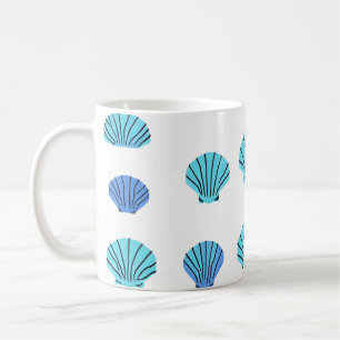 Blue Seashell Koffiemok