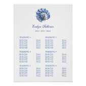 Blue Seashell Logo prijslijst Glossy Perfect Poster (Voorkant)