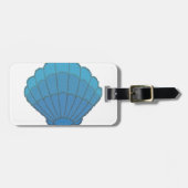 Blue Seashell Mosaic Bagagelabel (Voorkant horizontaal)