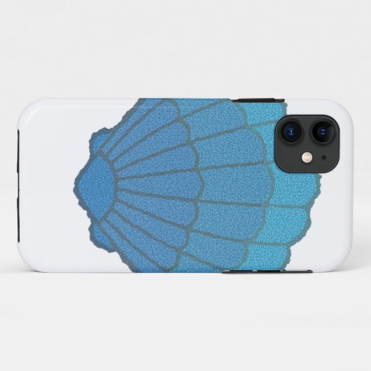 Blue Seashell Mosaic Case-Mate iPhone Case (Achterkant (horizontaal))