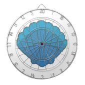 Blue Seashell Mosaic Dartbord (Voorkant)