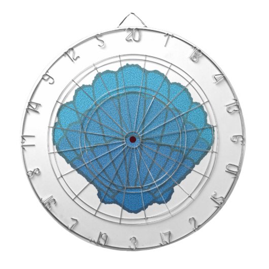 Blue Seashell Mosaic Dartbord (Voorkant)