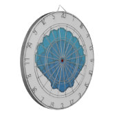 Blue Seashell Mosaic Dartbord (Voorkant Links)