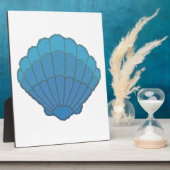 Blue Seashell Mosaic Fotoplaat (Zijkant)