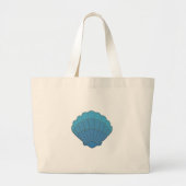 Blue Seashell Mosaic Grote Tote Bag (Voorkant)