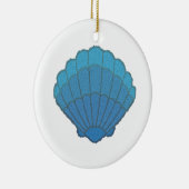 Blue Seashell Mosaic Keramisch Ornament (Rechts)