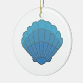 Blue Seashell Mosaic Keramisch Ornament (Links)