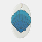 Blue Seashell Mosaic Keramisch Ornament (Rechts)