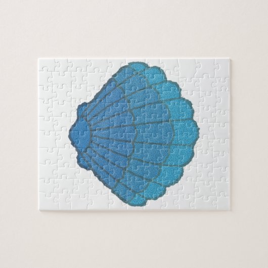 Blue Seashell Mosaic Legpuzzel (Horizontaal)