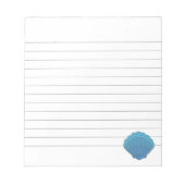 Blue Seashell Mosaic Lined Notitieblok (Voorkant)
