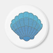 Blue Seashell Mosaic Magneet (Voorkant)