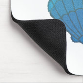 Blue Seashell Mosaic Muismat (Hoek)