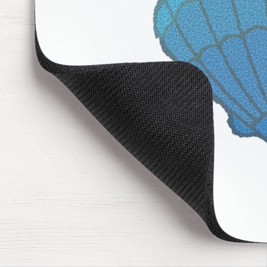 Blue Seashell Mosaic Muismat (Hoek)