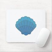 Blue Seashell Mosaic Muismat (Met muis)