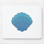 Blue Seashell Mosaic Muismat (Voorkant)