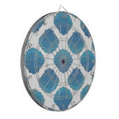 Blue Seashell Mosaic Pattern Dartbord (Voorkant Links)