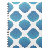 Blue Seashell Mosaic Pattern Notitieboek (Voorkant)