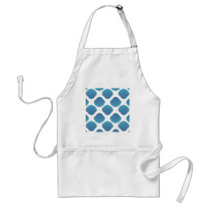 Blue Seashell Mosaic Pattern Standaard Schort