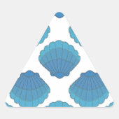 Blue Seashell Mosaic Pattern Sticker (Voorkant)