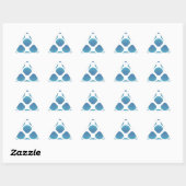 Blue Seashell Mosaic Pattern Sticker (Vel)