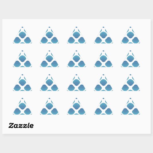 Blue Seashell Mosaic Pattern Sticker (Vel)