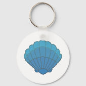 Blue Seashell Mosaic Sleutelhanger (Voorkant)