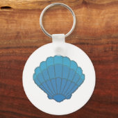 Blue Seashell Mosaic Sleutelhanger (Voorkant)