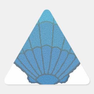 Blue Seashell Mosaic Sticker