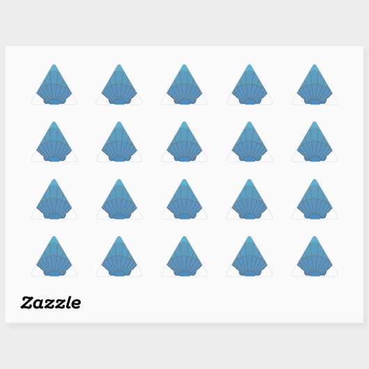 Blue Seashell Mosaic Sticker (Vel)